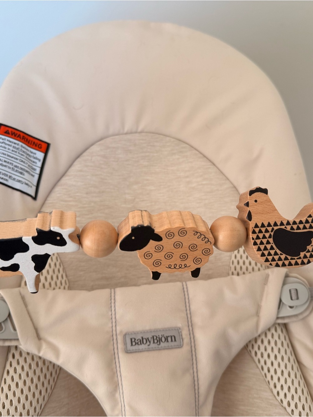 Wooden Farm Toy Bar for BabyBjörn Baby Bouncer - Picture 4 of 6